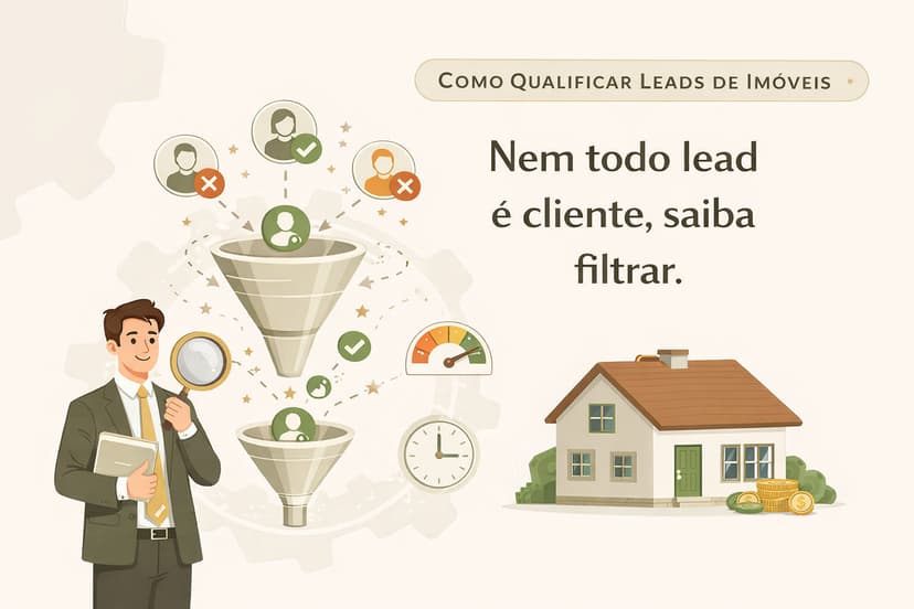 Corretor qualificando lead imobiliário pelo WhatsApp com perguntas de perfil e capacidade financeira